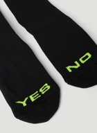 Yes/No Socks in Black