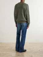 Aimé Leon Dore - Cable-Knit Cotton-Blend Sweater - Green