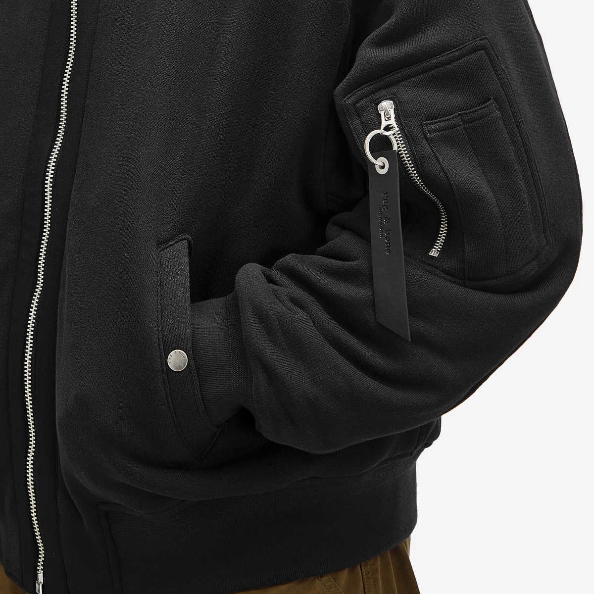 rag&bone ブラックレースジャケット ミ113 Rag & Bone Men's Vintage Terry Manston Bomber Jacket in