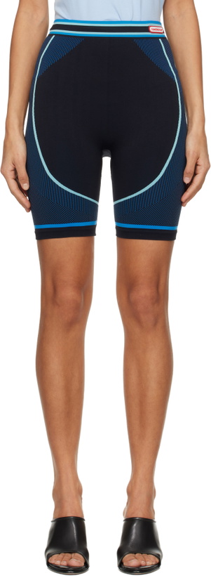 Photo: Casablanca Black & Navy Seamless Sport Shorts