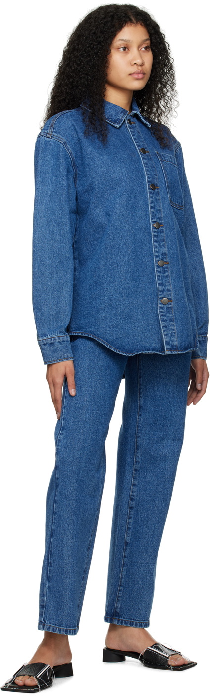 WYNN HAMLYN Blue Faded Jeans