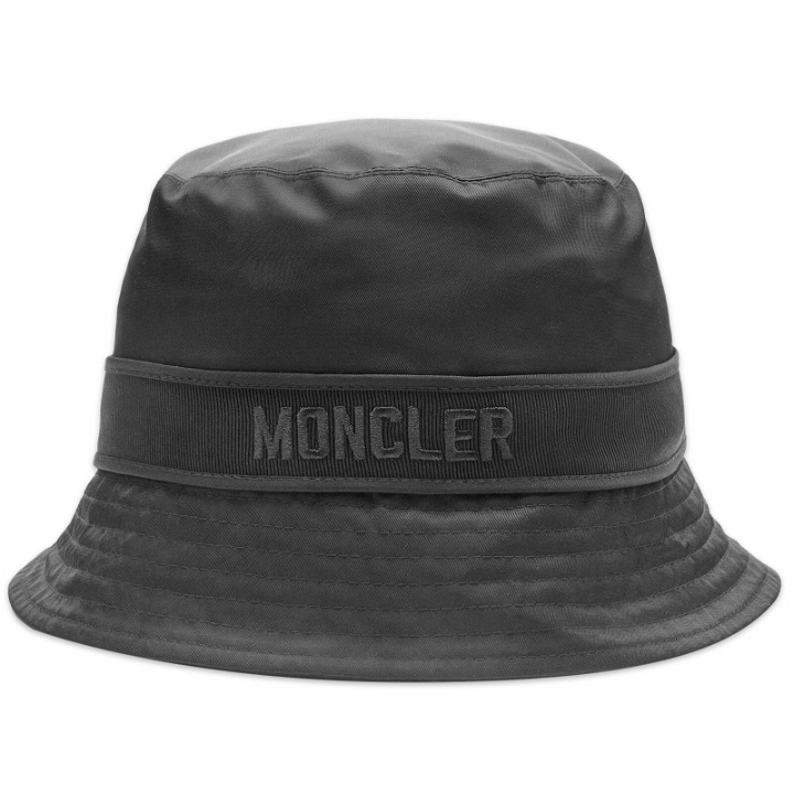 Photo: Moncler Women's Logo Nylon Bucket Hat in Black