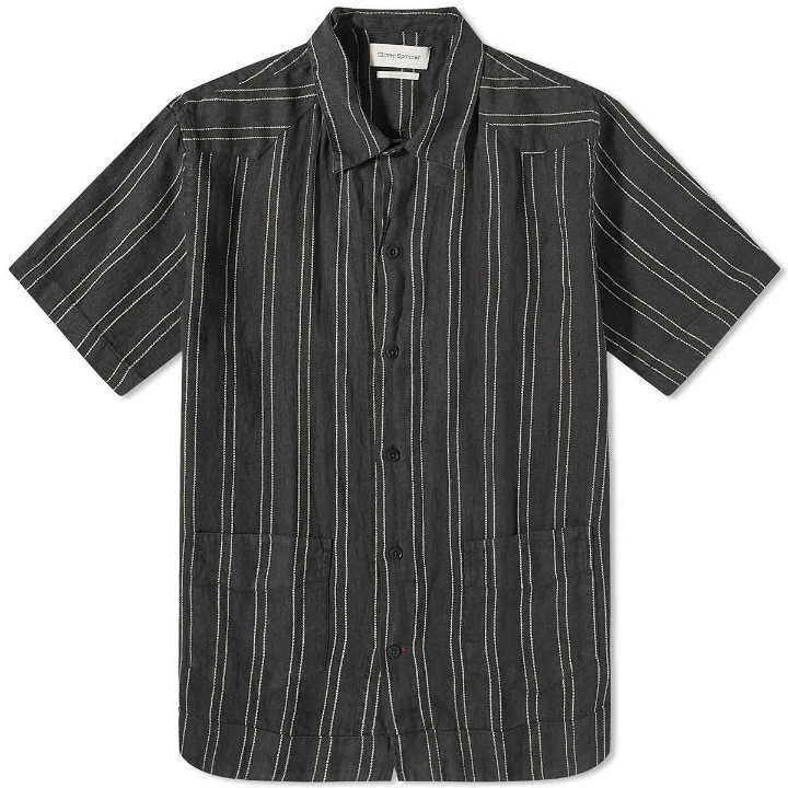 Photo: Oliver Spencer Men's Cuban Short Sleeve Shirt in Black
