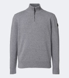Moncler Wool and cashmere-blend half-zip sweater