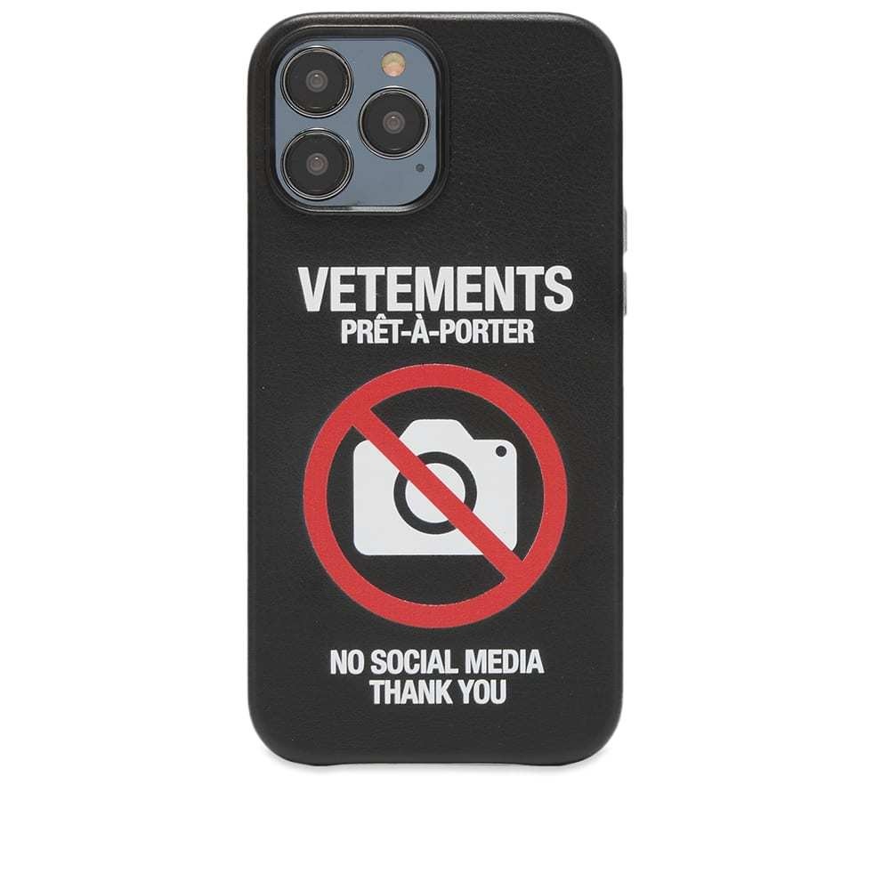 Photo: VETEMENTS No Social Media iPhone 13 Pro Max Case