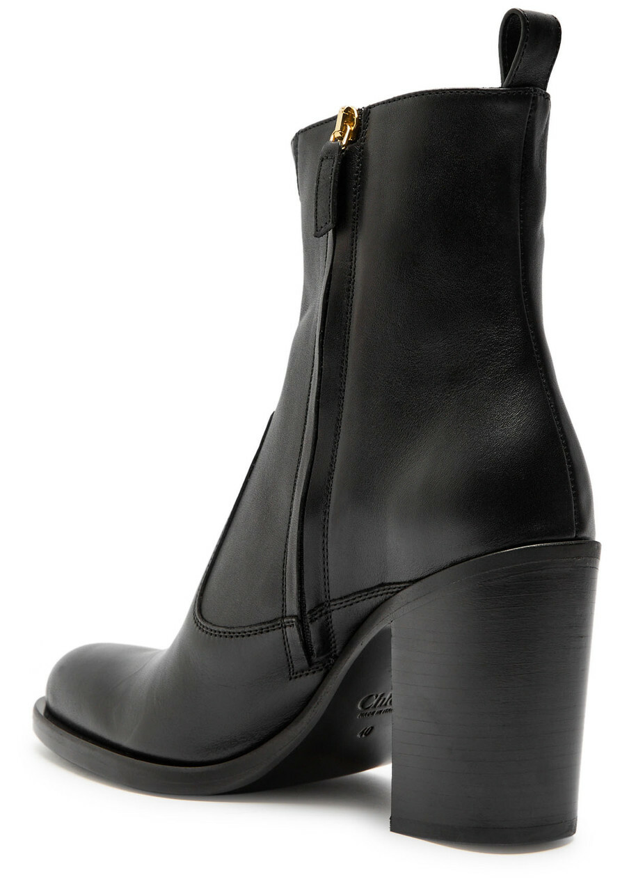 Chloe Phoenix 90 Leather Ankle Boots Black