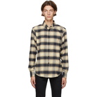 Naked and Famous Denim Black and Beige Easy Shirt