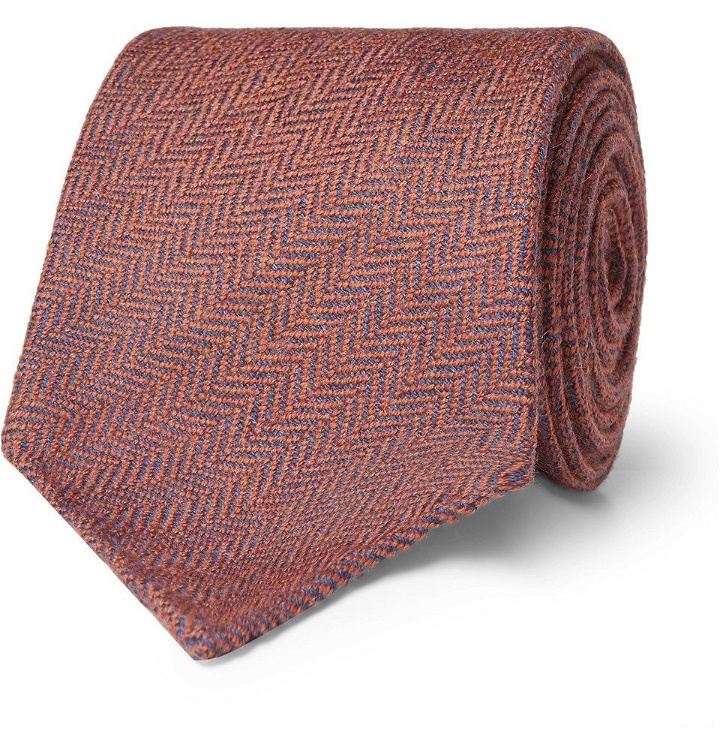 Photo: Thom Sweeney - 8cm Herringbone Wool Tie - Copper