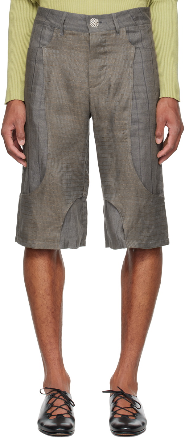 Solitude Studios SSENSE Exclusive Gray 'Shorts on Shorts' Shorts