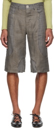 Solitude Studios SSENSE Exclusive Gray 'Shorts on Shorts' Shorts