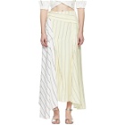 3.1 Phillip Lim Ivory Pinstripe Twisted Skirt