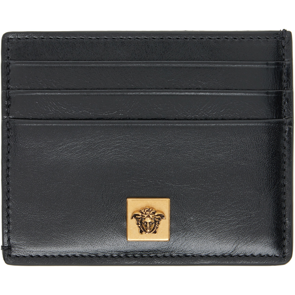 Versace Black Severine Leather Card Holder
