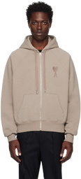 AMI Paris Beige Ami De Cœur Hoodie