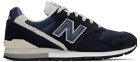New Balance Navy & Gray 996v2 Sneakers