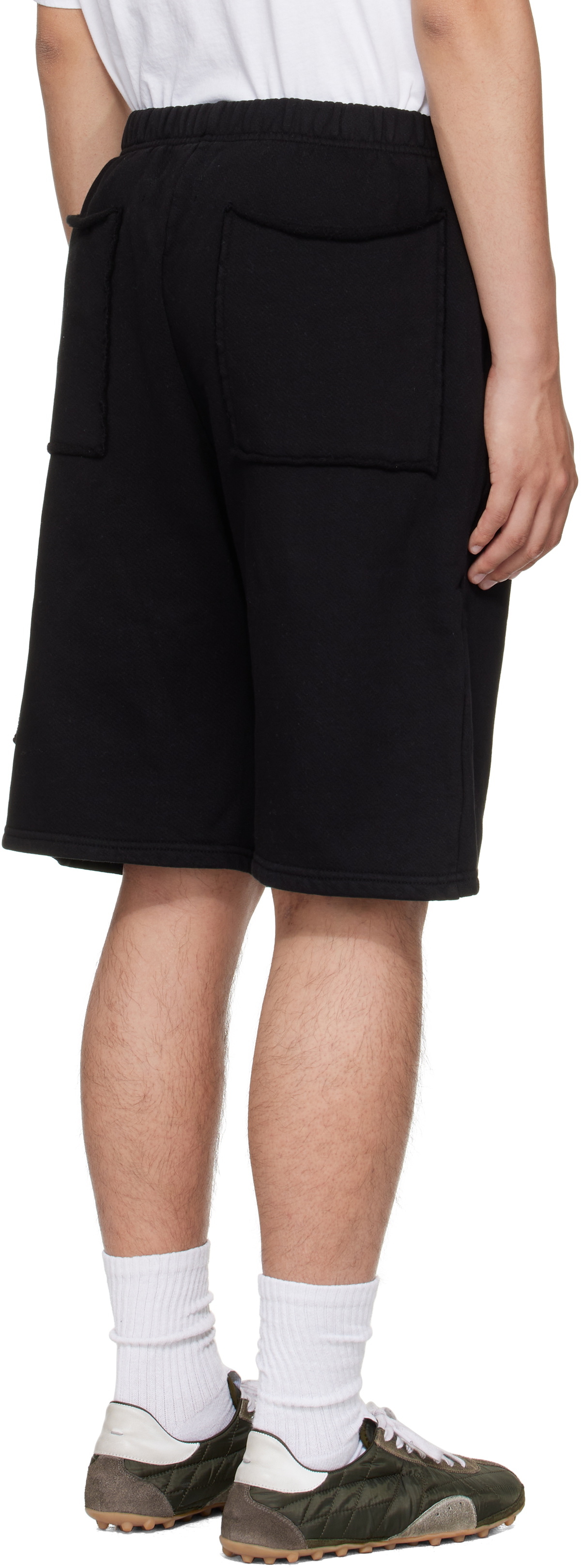 Les Tien Black Heavyweight Utility Shorts