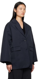 Cordera Navy Oversize Rain Blazer