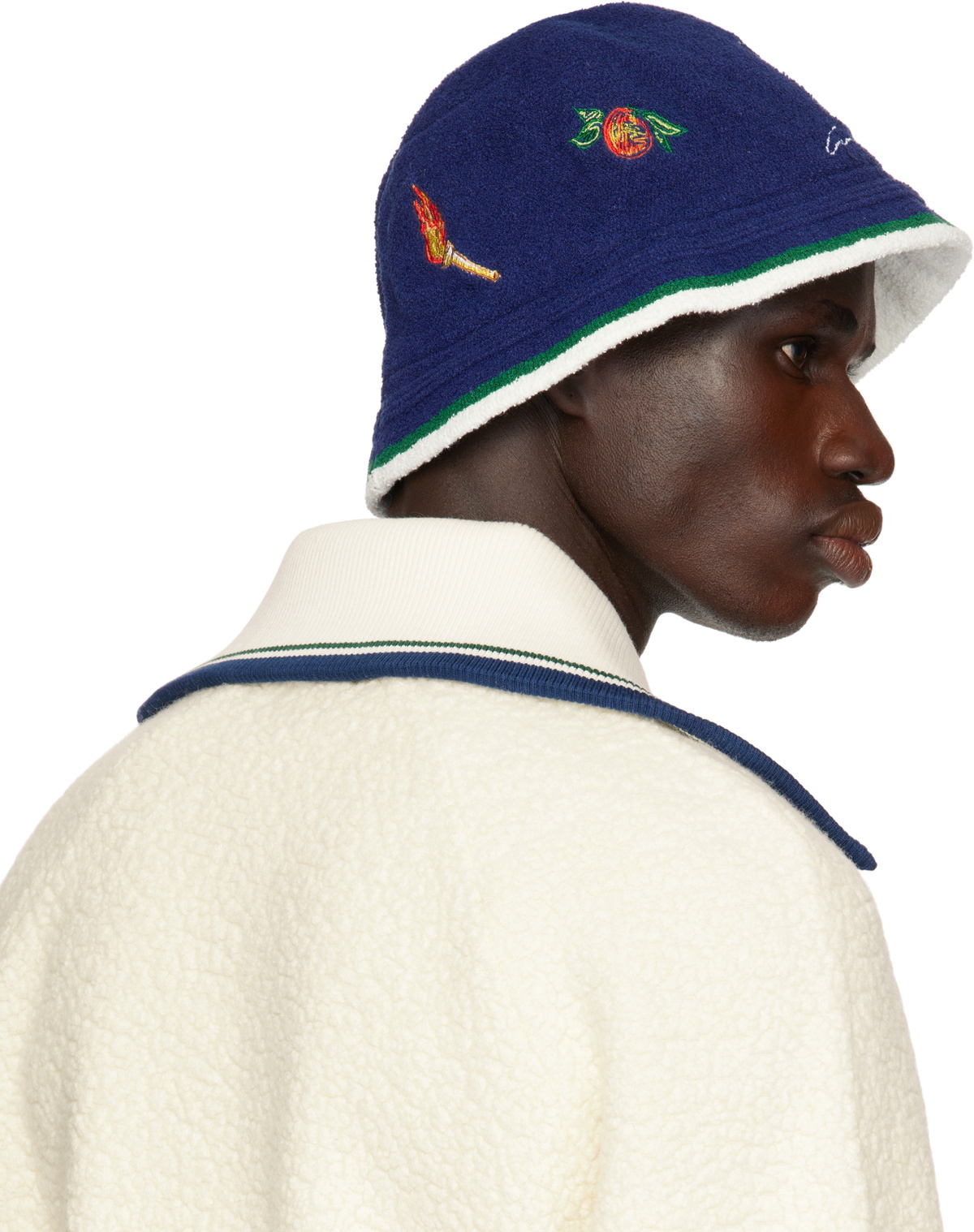 Casablanca Navy Patch Bucket Hat