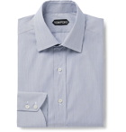 TOM FORD - Slim-Fit Striped Cotton Shirt - Blue