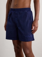 C.P. Company - Straight-Leg Mid-Length Garment-Dyed Swim Shorts - Blue