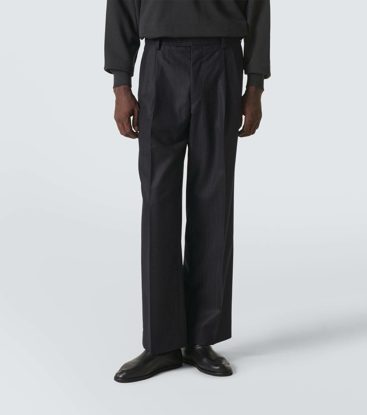 Auralee Wool and silk flannel wide-leg pants Auralee