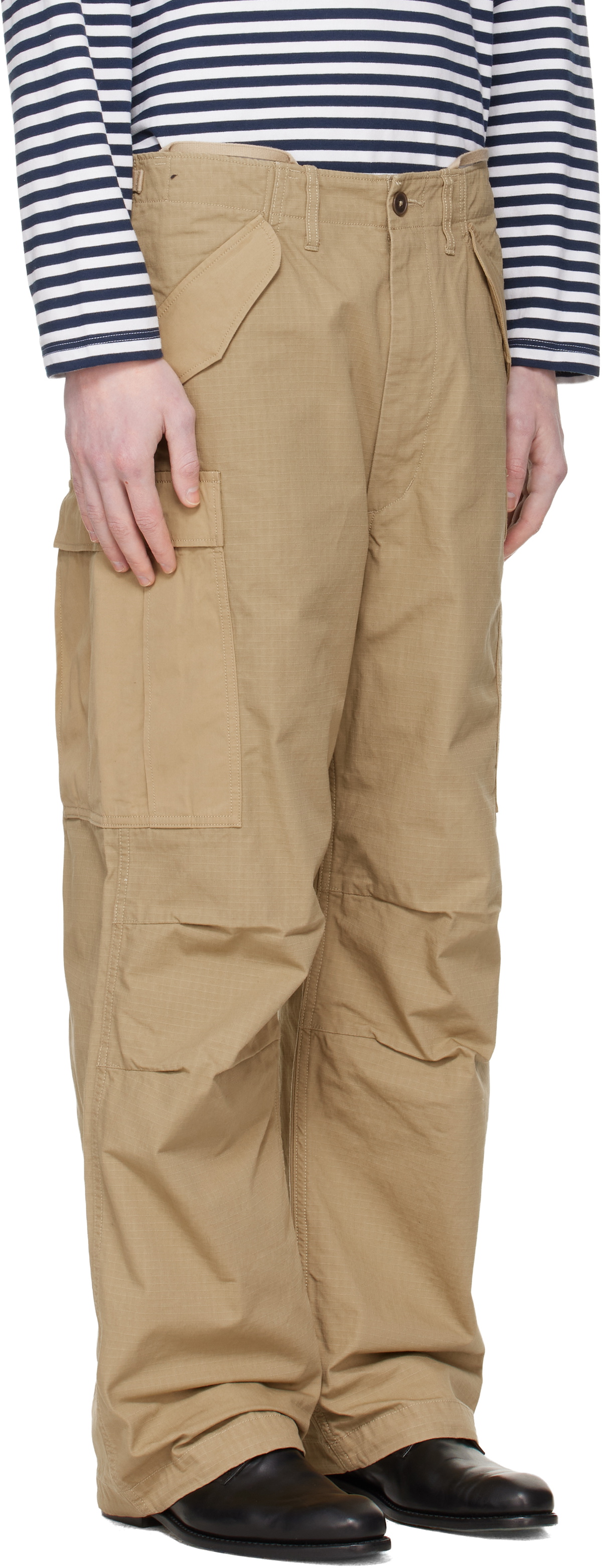 nanamica Beige Ripstop Cargo Pants