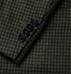 De Petrillo - Slim-Fit Unstructured Virgin Wool and Cashmere-Blend Houndstooth Blazer - Green