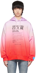 Versace Jeans Couture Pink & Orange Cotton Hoodie