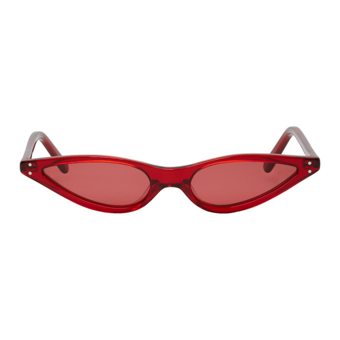 Photo: George Keburia Red Micro Cat-Eye Sunglasses