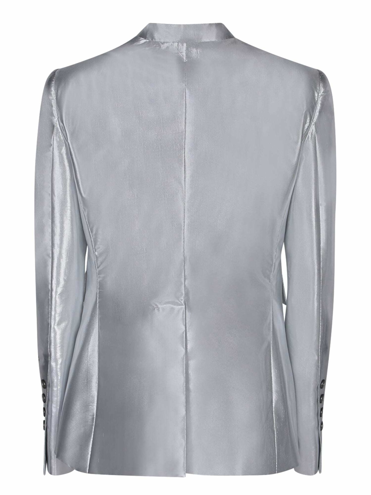 Sapio Lurex Fabric Jacket In Silver