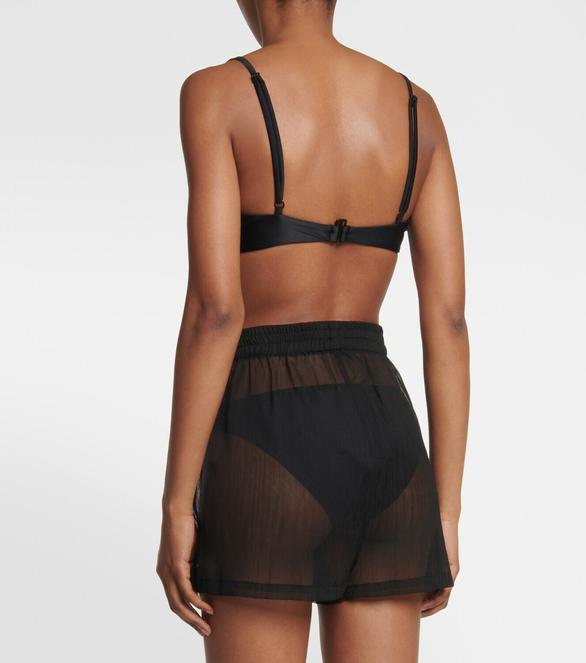Jade Swim Sheer high-rise shorts