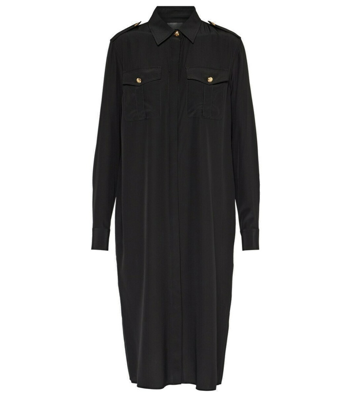 Photo: Nili Lotan Adelaide silk midi shirt dress