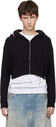 BAPE Black Shark Cropped Full Zip Hoodie