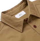 Mr P. - Cotton Half-Placket Shirt - Men - Brown