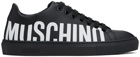 Moschino Black Leather Logo Sneakers