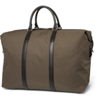 Ermenegildo Zegna - Shell And Pelle Tessuta Leather Holdall - Green