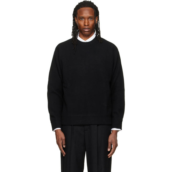 Photo: WOOYOUNGMI Black Logo Hardware Sweater