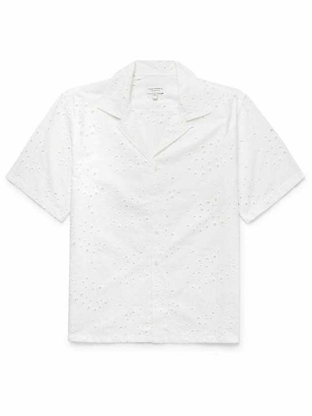 Photo: Club Monaco - Convertible-Collar Broderie Anglaise Cotton Shirt - White