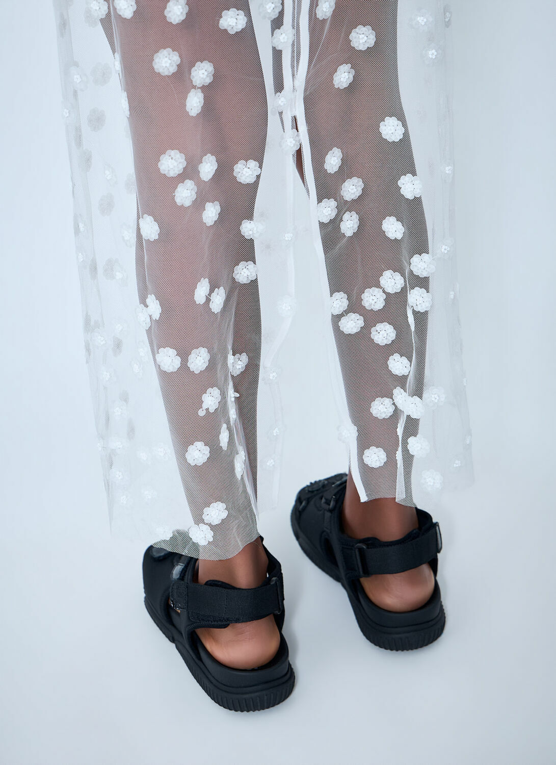 Cecilie Bahnsen Sheer Floral Overlay Skirt