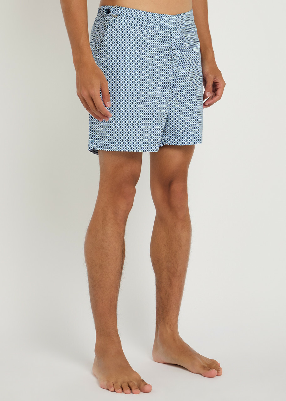Gusari The Deia Printed Shell Swim Shorts Blue