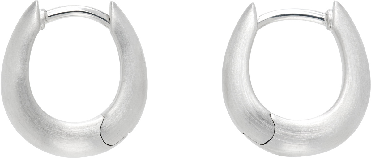 Tom Wood Silver Oyster Hoops Small Earrings Tom Wood