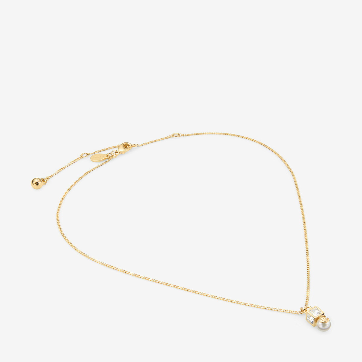 Jimmy Choo Jc Pearl Cube Pendant Necklace