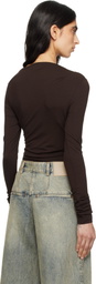 Entire Studios Brown Drape Top