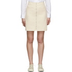 YMC Off-White Denim Zip Skirt