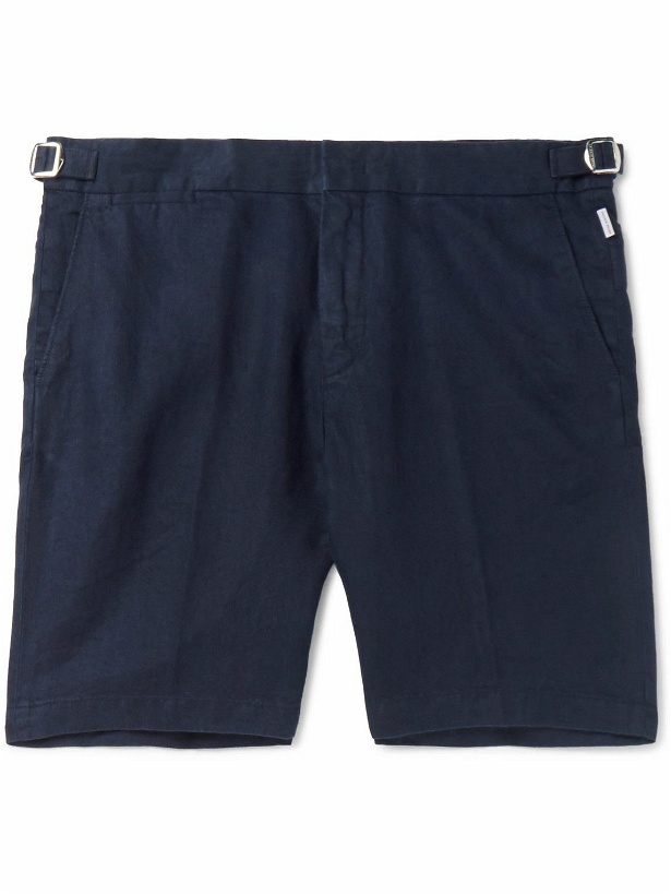 Photo: Orlebar Brown - Norwich Slim-Fit Linen Shorts - Blue