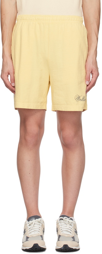 Photo: Sporty & Rich Yellow Carlyle Shorts