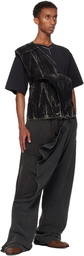 Y/Project Black Vertical Whiskers Velcro Denim Vest