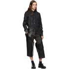 Comme des Garcons Homme Plus Black Jacquard Flower Crushed Velour Shirt