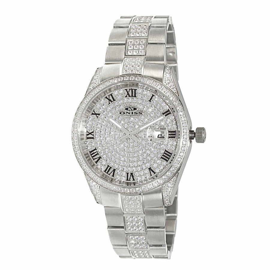 Oniss ONZ3880 Crystal Silver-tone Dial Mens Watch ON3880-M