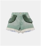 Loewe Paula's Ibiza fringed denim shorts