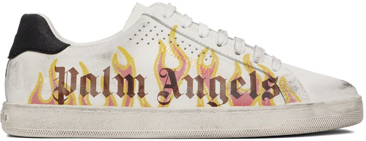 Photo: Palm Angels White Palm One Spraypaint Sneakers
